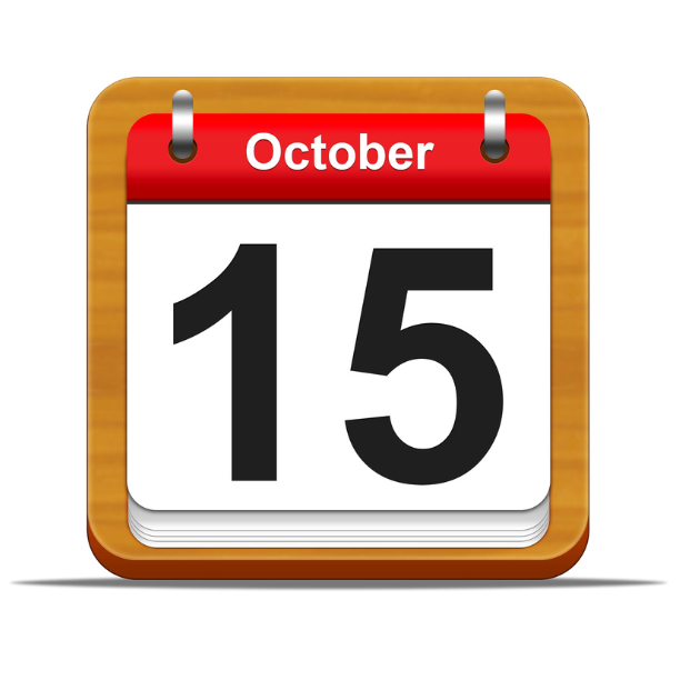 October 15 Calendar Day
