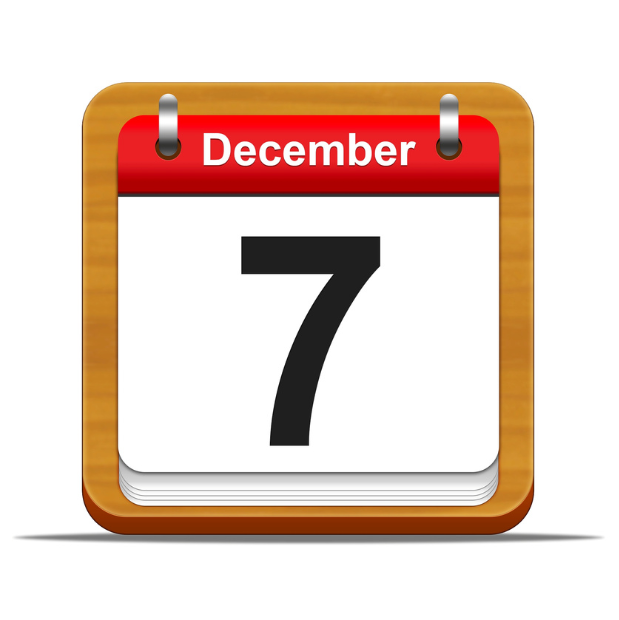 December 7 Calendar page